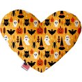 Mirage Pet Products Happy Halloween 6 in. Stuffing Free Heart Dog Toy 1358-SFTYHT6